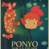 Vintage Posters Ponyo On The Cliff Hayao Miyazaki Poster Home Decor Wall Sticker Retro Decorative Painting 15 - Ponyo Merch